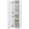 BelBagno DUE-1500-2A-SC-BM-P DUE Шкаф подвесной с двумя распашными дверцами с доводчиками, с двумя полками, универсальный, Белый металлик, 400x300x1500