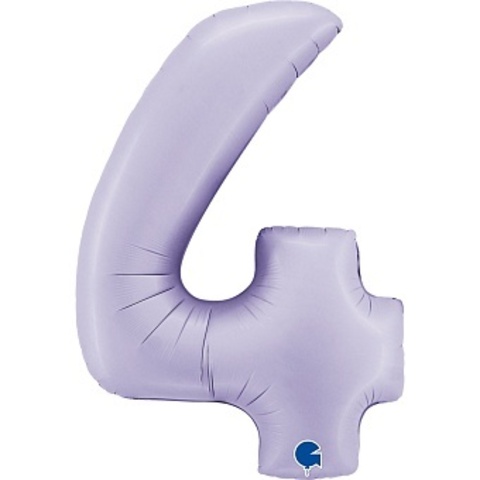 Шар Г 40''/102 см, Цифра Сатин Лиловый (Lilac) 
