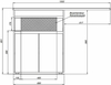 Aquanet Токио 239216 Тумба с раковиной, цвет: белый
