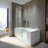 Duravit Shower + Bath 700403000000000 Ванна 1700х750хh2105 мм, с входной дверью и душевой шторкой, SX - левосторонняя, цвет: белый (без слива-перелива)