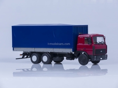 MAZ-6303 board with awning red-blue 1:43 AutoHistory