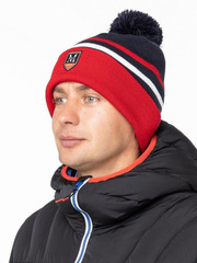 Шапка Moax Blizzard синий-красный - 2