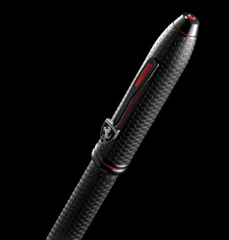 Ручка-роллер Cross Townsend, Ferrari Brushed Black Etched Honeycomb Pattern/Black PVD (FR0045-58)