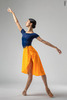 Wrap skirt with elastic waist and ties | neon_orange