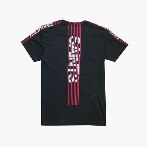 The Saints Sinphony | Футболка мужская DIAMOND LANE SKULL TEE BLACK AND RED STN002 спина