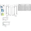 Radaway 10102110-91-01L Essenza Pro Brushed Nickel PND II 110 Left