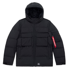 Куртка Alpha Industries Hooded Puffer Black (Черная)