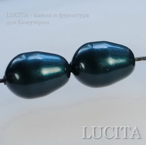 5821 Хрустальный жемчуг Сваровски Crystal Petrol грушевидный 11х8 мм ()