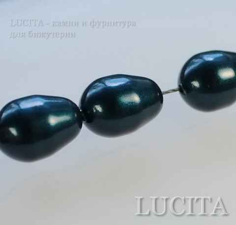 5821 Хрустальный жемчуг Сваровски Crystal Petrol грушевидный 11х8 мм ()