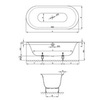 Bette BetteLux Oval 3466-000 Ванна встраиваемая овальная 180x80x45