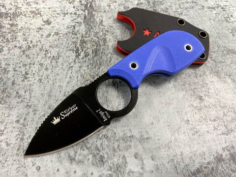 Шейный нож Amigo Z D2 Black Titanium