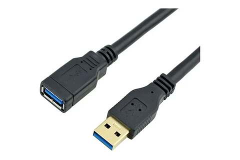 Кабель UGREEN US129 (30125) USB 3.0 Extension Male Cable. Длина: 0,5м, черный