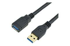 Кабель UGREEN US129 (30125) USB 3.0 Extension Male Cable. Длина: 0,5м, черный