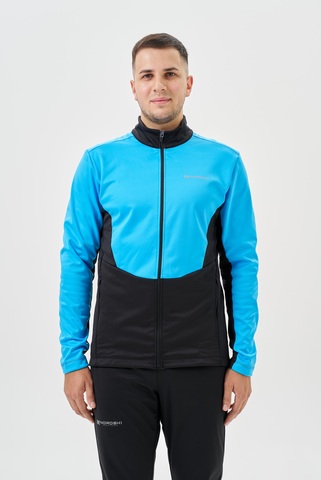 Мужская тренировочная лыжная куртка Nordski Advance light blue-black