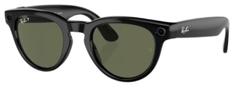 Смарт-очки Ray-Ban Meta Headliner Shiny Black Frame/Green Lenses