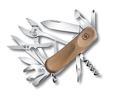 Фото Складной многофункциональный нож Victorinox EvoWood S557, сталь X55CrMo14, рукоять ореховое дерево, коричневый