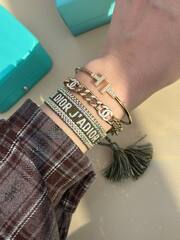 Браслет T жесткий Tiffany качество white/rose VGOLD