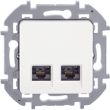 Розетка компьютерная двойная RJ45 категория 5e UTP - Legrand Inspiria - белый — фото 14