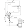 Ideal Standard Cerafine O BC699XG Смеситель для умывальника с металлическим донным клапаном