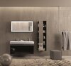 Geberit Citterio 500.569.JJ.1 Стеллаж с зеркалом: 40x160x25см, Серо-коричневый дуб / Меламин, древесная структура