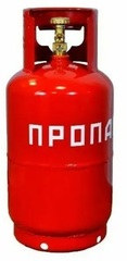 Стальной пропановый газовый баллон 12 л, с вентилем (пустой)