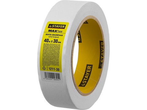STAYER MAXTape 30 мм х 40 м, креповая, малярная лента, MASTER (1211-30) (7штук)