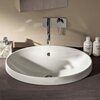Geberit VariForm 500.708.01.2 Раковина встраиваемая в столешницу овальной формы, 50х40 см, без отв. под смеситель, с отв. перелива