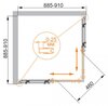 Cezares STYLUS-O-M-A-2-90-C-CR Душевой уголок, цвет: хром