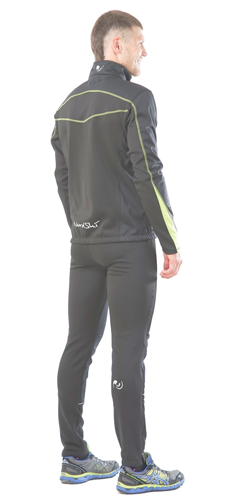 Nordski Active детская разминочная куртка black-lime - 5
