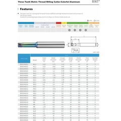 Резьбофреза М 4,0х0,7 (3-витк., UNI) 3xD 52Hrc DLC 3F 60° 4х50мм BSKT BSE034S008