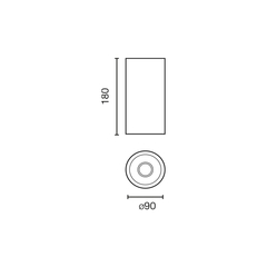 Fost CEILING Потолочный светильник черный Ø90 42Вт 23° MEAT DALI