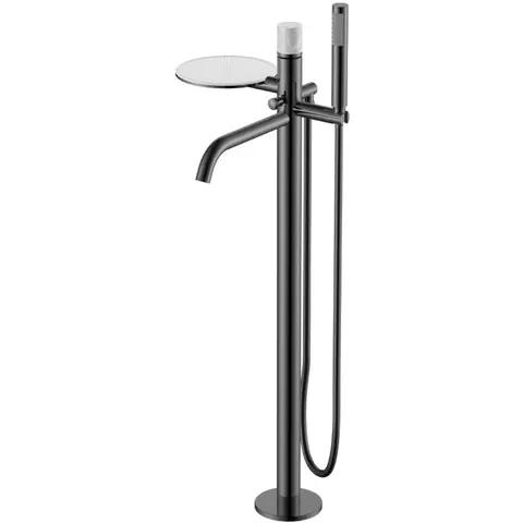 Boheme 129-SGM-MR-GR Смеситель STICK напольный SHINE GUN METAL MRAMOR GREY