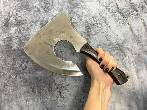 Топорик Луна, ручной работы, сталь 9ХС