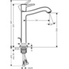Hansgrohe Metropol 31303090 Смеситель для раковины-чаши с донным клапаном