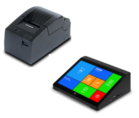 POS система MyPOS X10 с  Штрих-Лайт-01Ф с ФН 13 мес., с отрезчиком, быстрая печать чека.