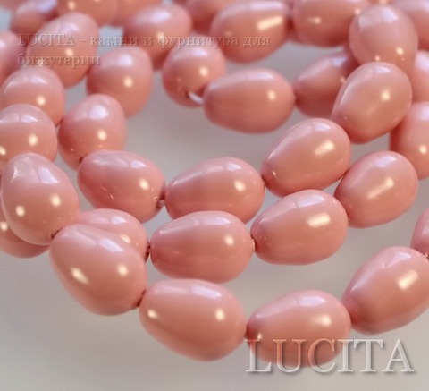 5821 Хрустальный жемчуг Сваровски Crystal Pink Coral грушевидный 11х8 мм ()