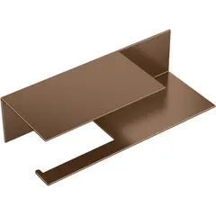 Boheme 10721-2-BRB Держатель для туалетной бумаги c полкой Qubic Brushed bronze фото