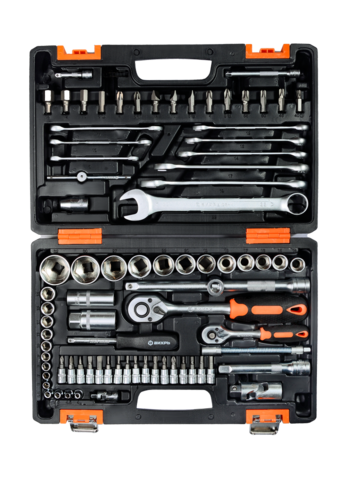 Набор инструментов АВТО, 1/2" , 1/4" , CrV, в кейсе 82 предм Вихрь