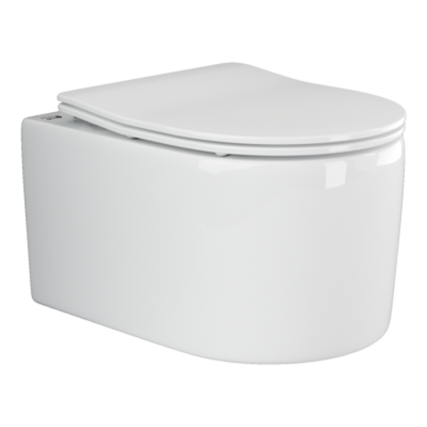 Ceramica Nova Moments CN3003 Подвесной унитаз c ультра тонким сидением и крышкой с функцией плавного закрытия, цвет: белый