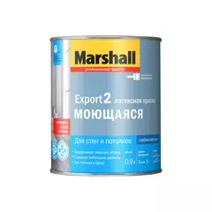 Краска для стен и потолков латексная Marshall Export-2 глубокоматовая база BC