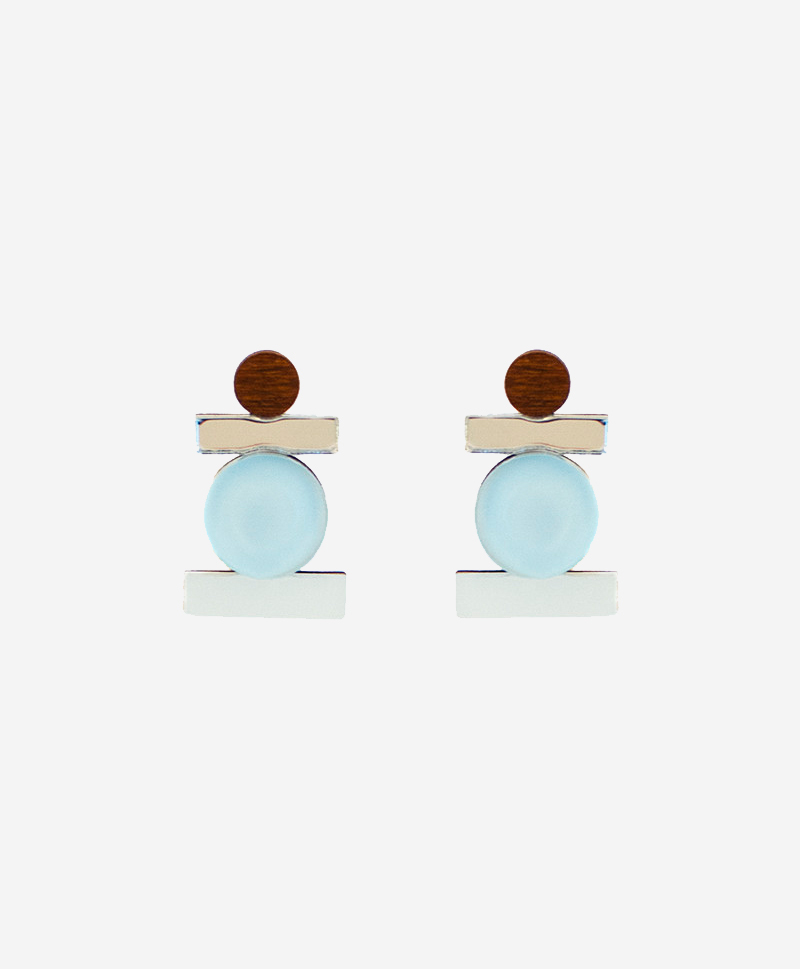 Серьги Stack Studs Blue