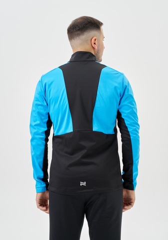 Мужская тренировочная лыжная куртка Nordski Advance light blue-black