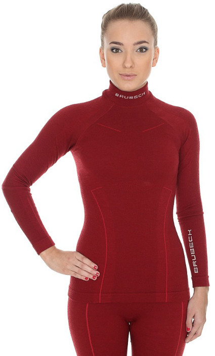 Термобелье Brubeck Wool Merino терморубашка женская бордо