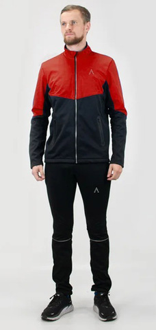 Утеплённый лыжный костюм ArsWear Red-Black Training со спиной мужской