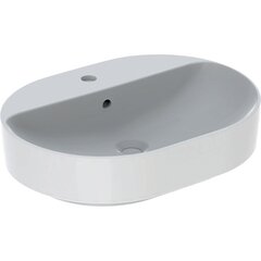 Geberit VariForm 500.777.01.2 Раковина с установкой на столешницу эллиптической формы, 60х45 см, с отв. под смеситель, с отв. перелива фото