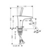 Hansgrohe PuraVida 15075000 Смеситель для раковины с джойстиком и донным клапаном