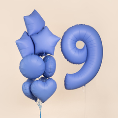 Шар Г 18''/46 см, Круг, Матовый, Голубой Лотос, 1 шт.