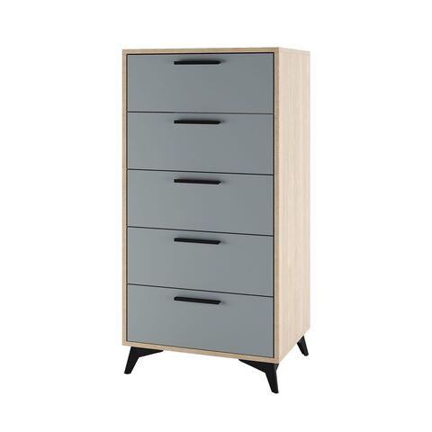 Комод ЕВА 570 5Я Дуб Экспресив песочный / Фрост