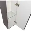 BelBagno KRAFT-1600-1A-SC-GSO Шкаф подвесной с фрезер. ручк. с торца фасада с 1 распашн. дверцей доводч.,с 2 пол-ми,универ.,330x300x1600,Темно-Серый Мат.