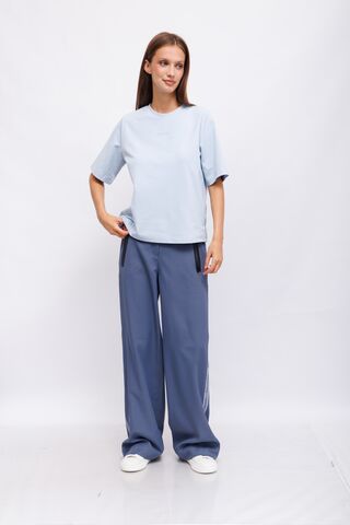 Marc Cain Sports Футболка - оверсайз из хлопка и модала с контрастными деталями